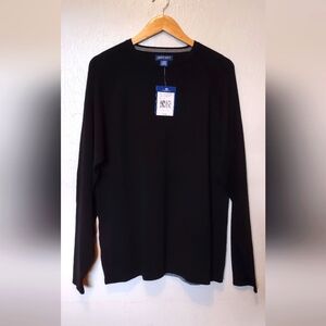 Jantzen Men's Black Cotton Sweater Made in USA Size XL